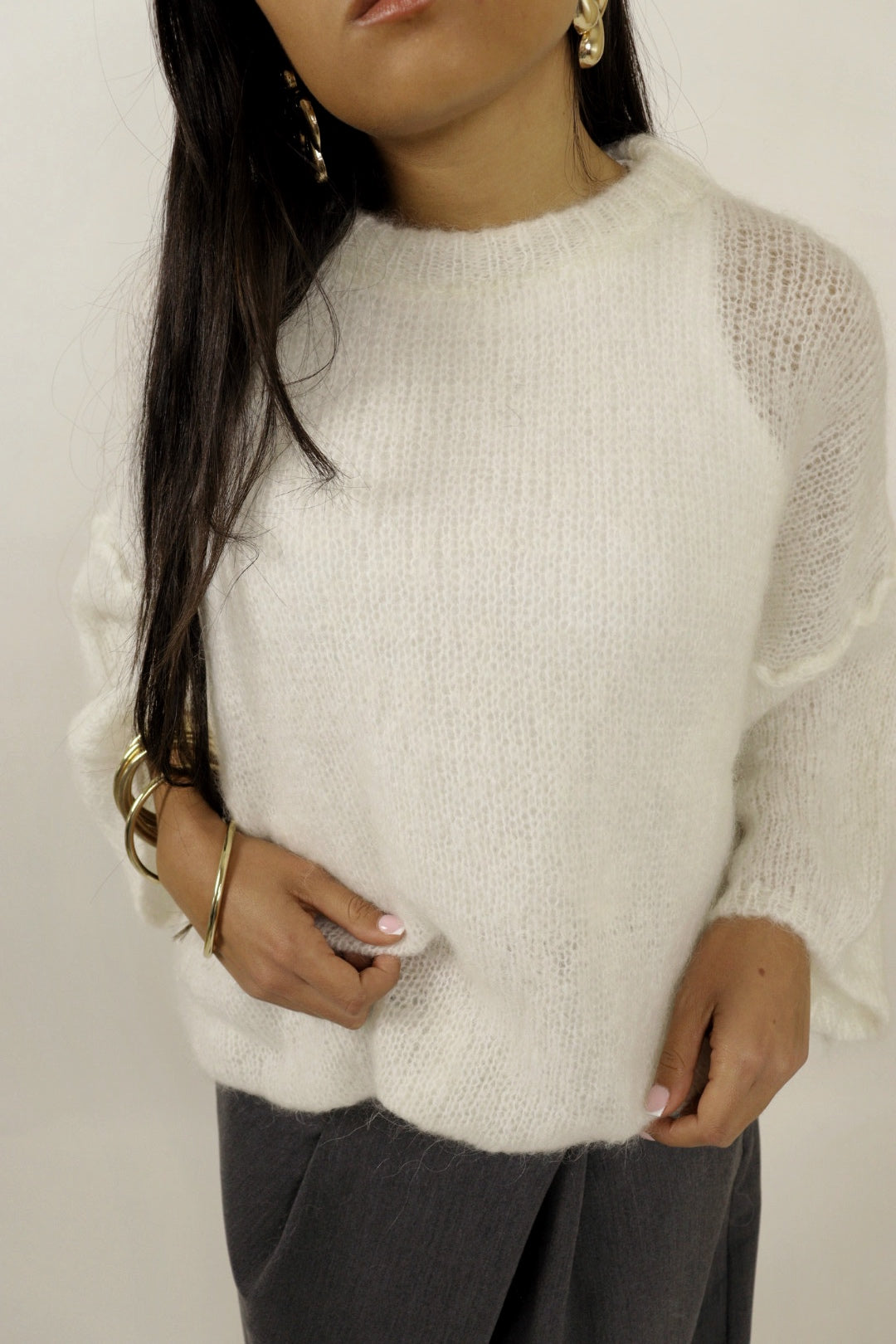 Pull ROMY écru mohair