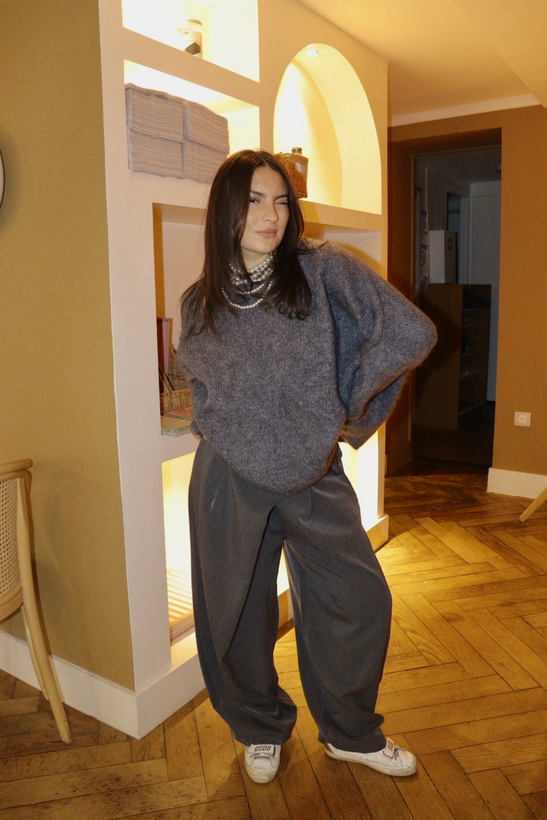 Pull ROMY gris mohair