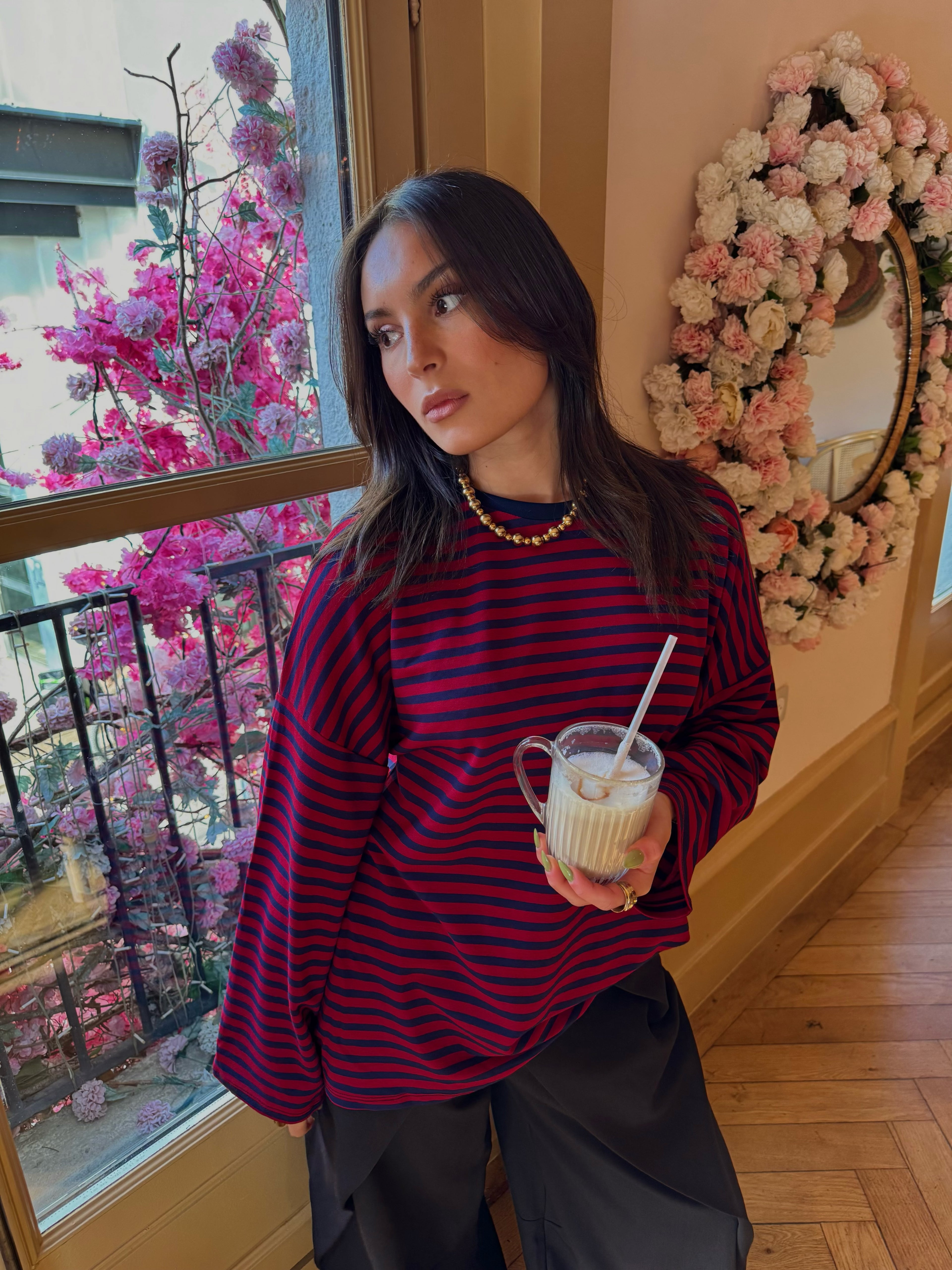 Marinière IZZY Marine et bordeaux