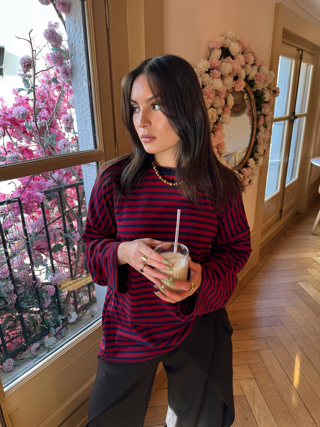 Marinière IZZY Marine et bordeaux