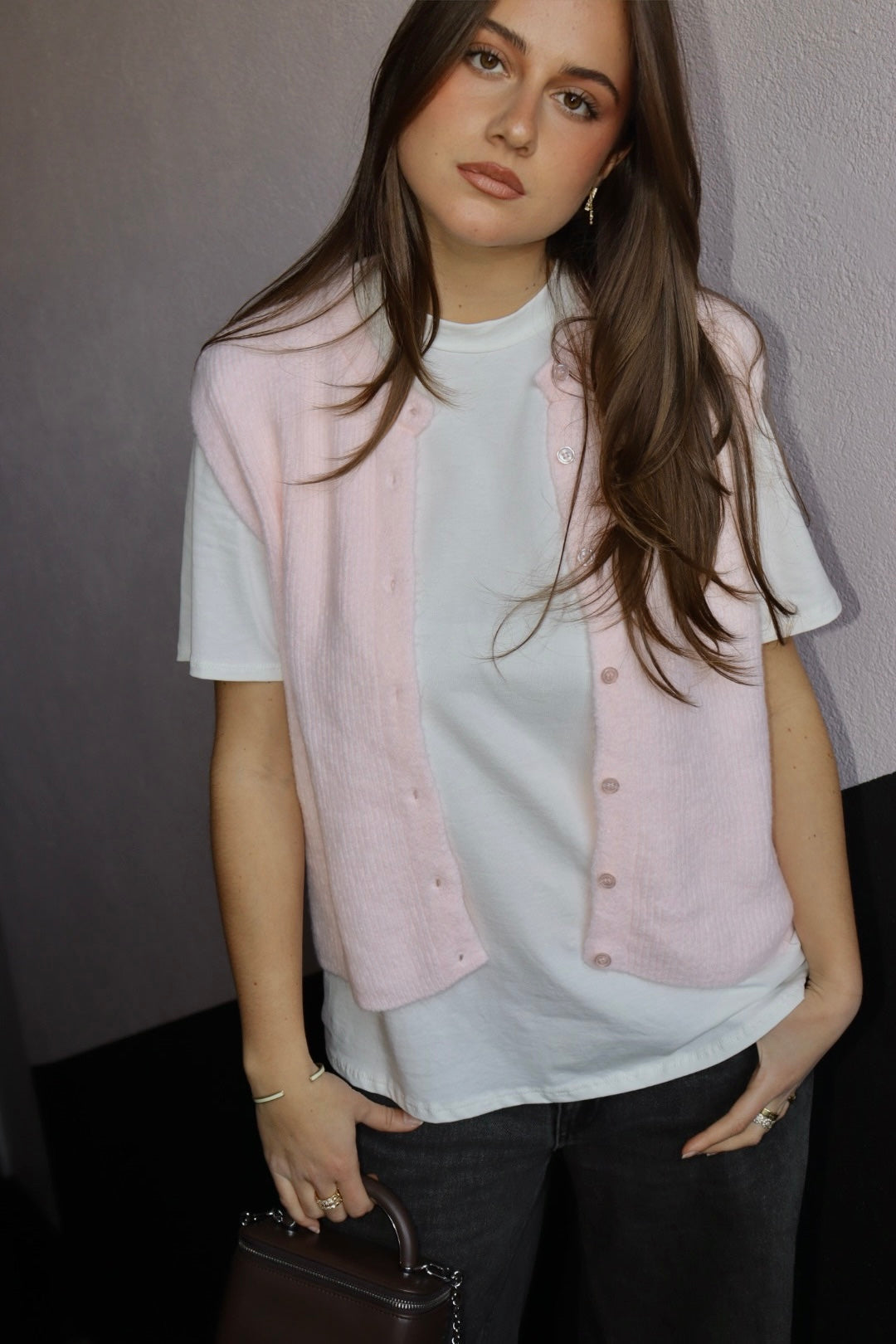 Gilet MARIE Baby rose