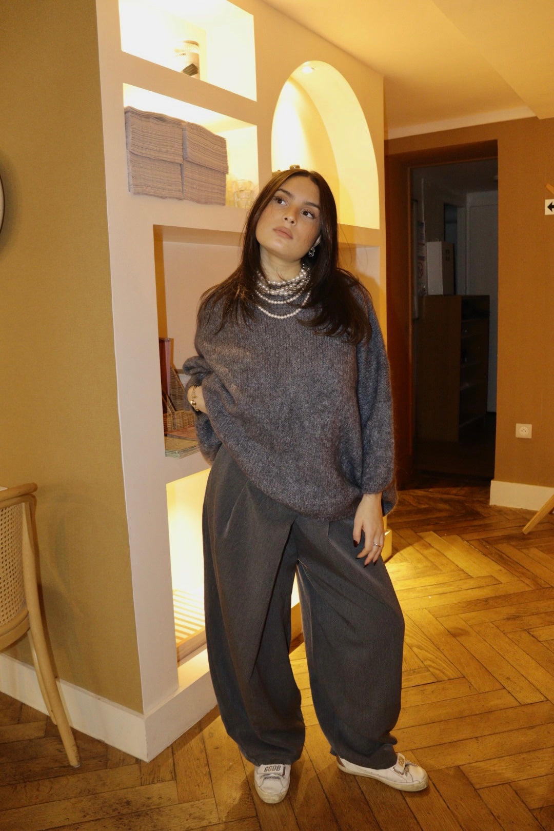 Pull ROMY gris mohair