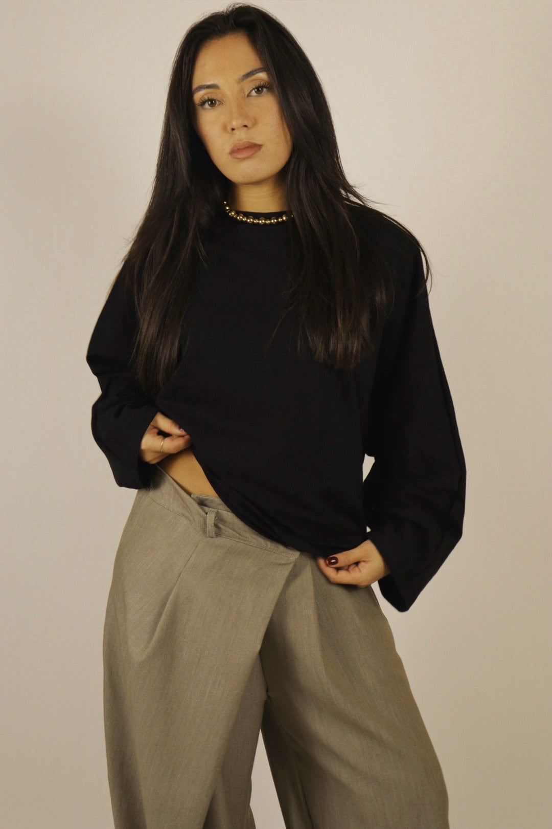 Top EMY à épaulettes Noir