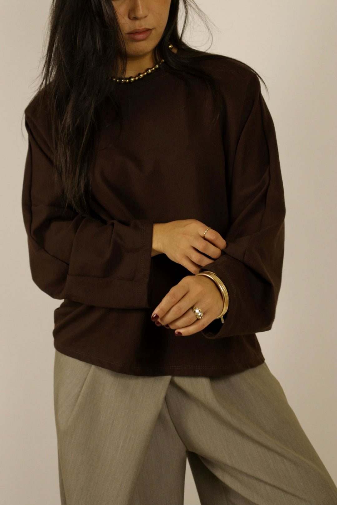 Top EMY à épaulettes Choco