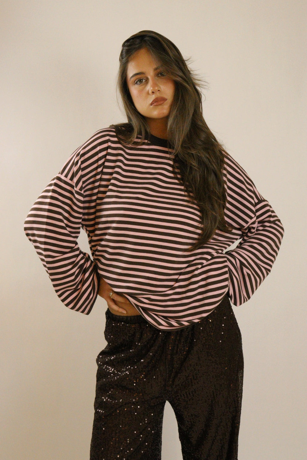 Marinière IZZY Choco et Rose