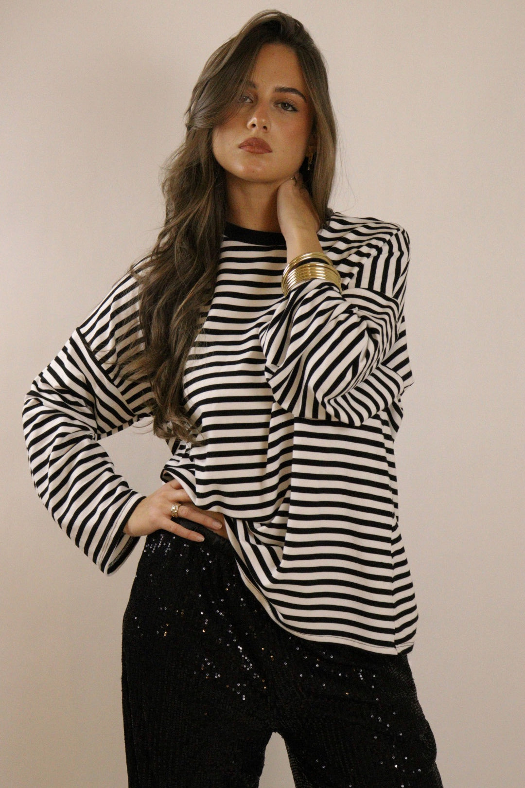 Marinière IZZY Noir et Blanc