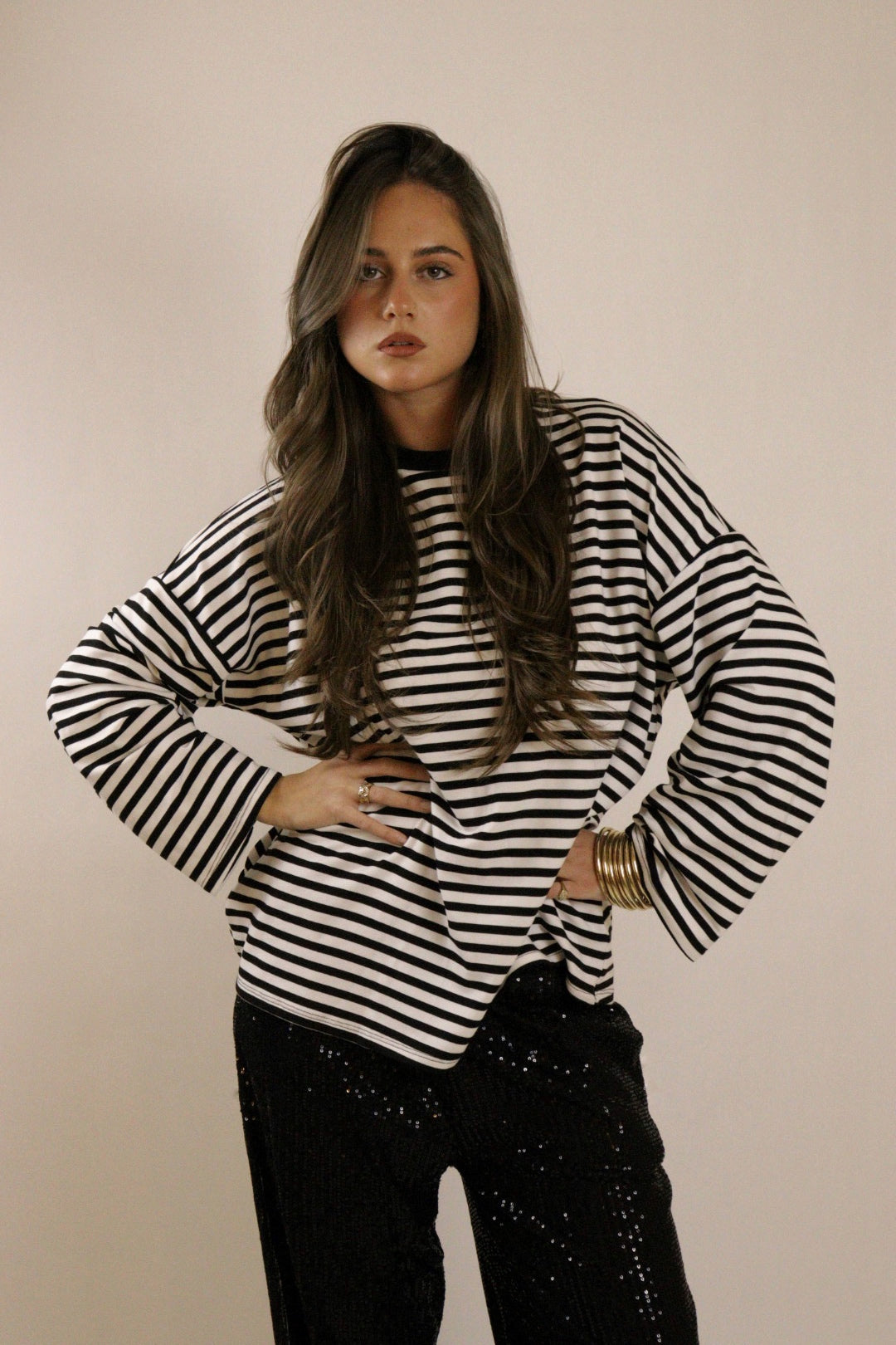 Marinière IZZY Noir et Blanc