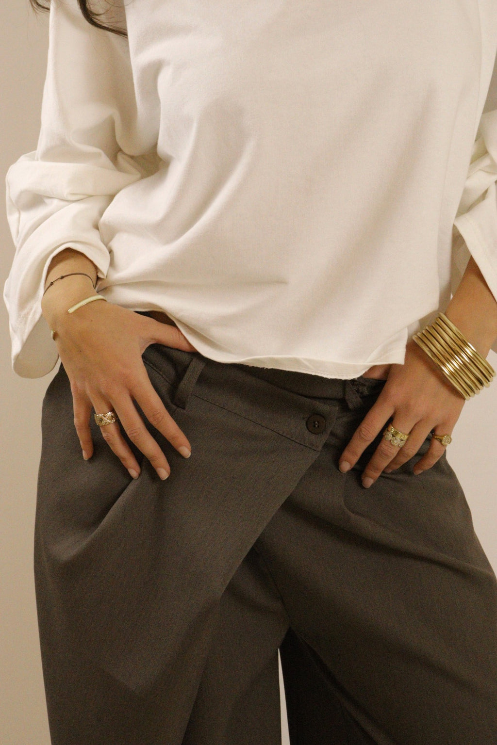 Pantalon HENA Taupe Brun